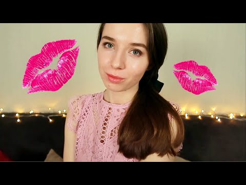 ASMR KISSES AND HAND MOVEMENTS FOR VALENTINE'S DAY. TOUCHING YOUR FACE. PERSONAL ATTENTION.