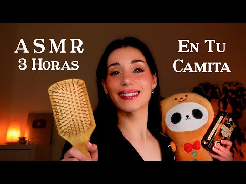 ASMR en TU CAMITA ❤️ Te Calmo para DORMIR 💤 Caricias, Masajes & Cepillo 🪔 Relajación Guiada Roleplay