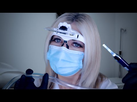 ASMR Ear Exam and Microsuction Ear Cleaning - Intense Ear-to-Ear Sounds - Otoscope/Suction/Crackling