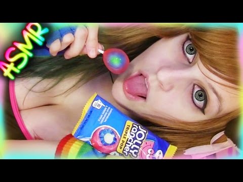 ASMR 🍭 Lollipop Licking ░ Mouth Sounds ♡ Jolly Rancher Triple Pop, Candy, Food, Eating, Crinkle ♡