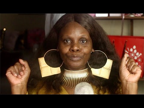 PAINTING EARRINGS GOLD WITH HAIR SPRAY ASMR DIY GRWM STYLING OLD HUMAN WIG