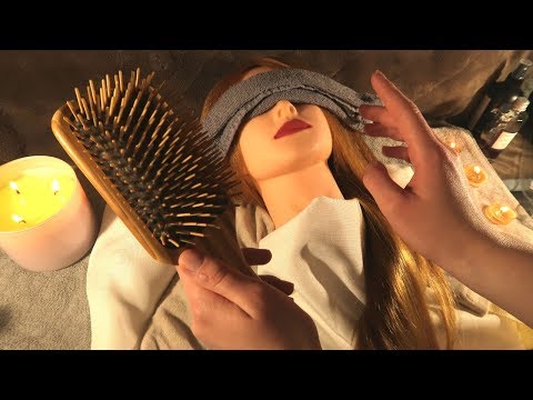 ASMR Hair WASH & BRUSHING Roleplay For SLEEP! Light Triggers, Sudsy Sounds