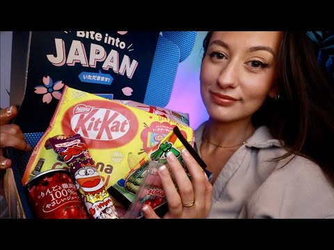 ASMR Trying Japanese Snacks & Candy! 😍  (ASMR Eating, TokyoTreat Unboxing & Whispers)
