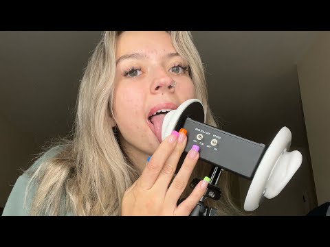 ASMR 30+ Minutes- No Talking, 3dio Ear Licking, Lens Licking & Mouth Sounds|