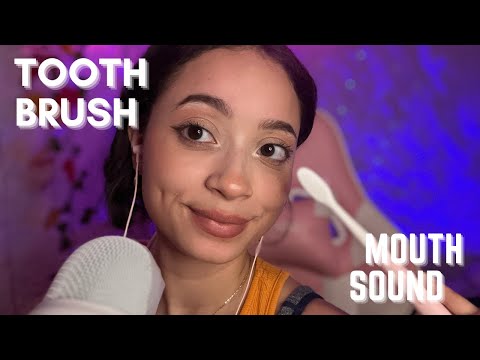 ASMR- TOOTH BRUSH NIBBLING  INTENSE MOUTHSOUND MOUTH 🪥 👄
