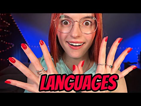 Close up ASMR - Making you to Sleep in 10 Languages:Portuguese, Japanese, German, Italian, French...