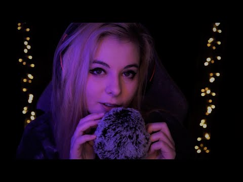 ASMR soft Fluffy Mic, Deep Breathing, Mouth Sounds and Visual Triggers - cozy lighting