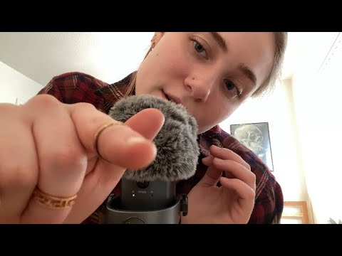 ASMR affirmations for sleep 💕 whispers, mic touching + visual triggers