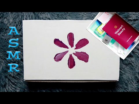 ASMR: Unboxing/Show and Tell Winter Walmart Beauty Box (Whispers, Tapping, Crinkles)