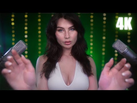 ASMR ♡ Sleep With Me? ~ Hypnotic Echoed Whispers, Mouth Sounds & Visuals (Delay/4K)