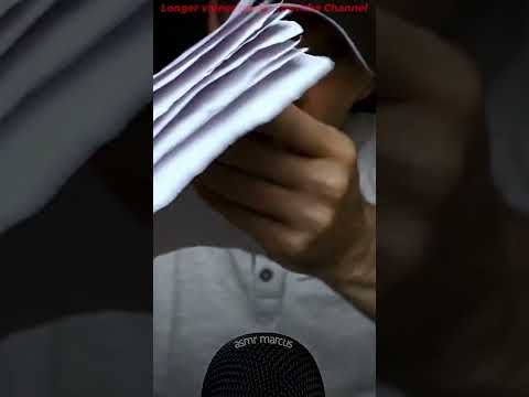 ASMR Crinkled paper shuffling and folding #short