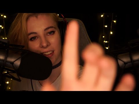 ASMR | gentle face touching, personal attention & subtle mouth sounds - hand movements, rain