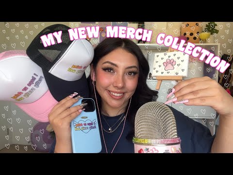 ASMR SHOWING YOU MY NEW MERCH COLLECTION!!!!! *IT’S OUT NOW* 🥹🌈💕🌸💜