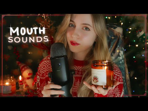 ASMR ✧ MOUTH SOUNDS & Plucking Negative Energy 🎄 CHRISTMAS AMBIENCE 🎄