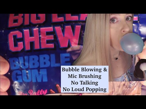 [ASMR] Gum Chewing | Bubble Blowing | Mic Brushing | No Talking