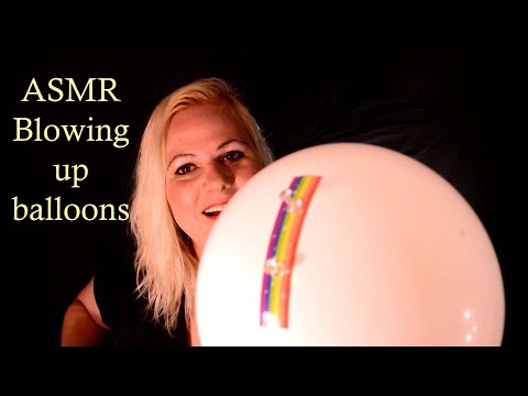 [ASMR] Balloon blowing with a pop at the end