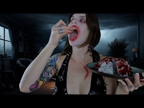 ASMR Pet Sematary Zombie Jello Brain Eating | Fake Props | Scary