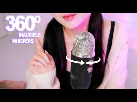 ASMR 360º Sensitive Inaudible Whispers , mouth sounds
