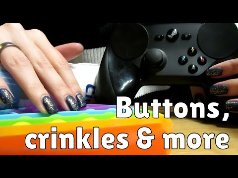 ASMR buttons, crinkles & tapping ~ no talking