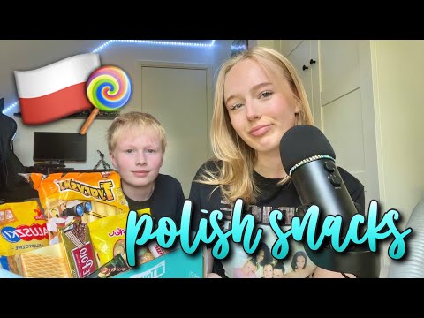 ASMR mukbang with snacks from poland 🇵🇱 | eating sounds with my brother