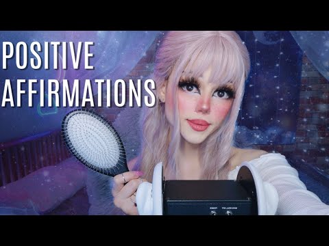 ASMR ♡ Positive affirmations & hair brushing ♡ Personal attention