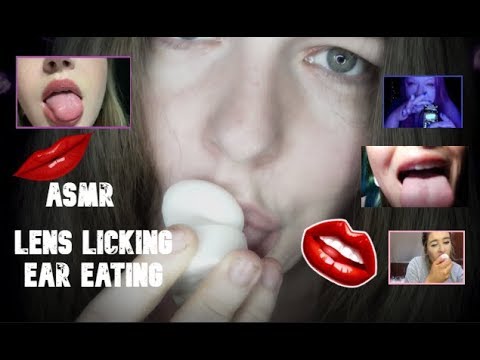 ASMR | Intense Lens Licking & Ear Eating💦👅 Collab 5 Girls.