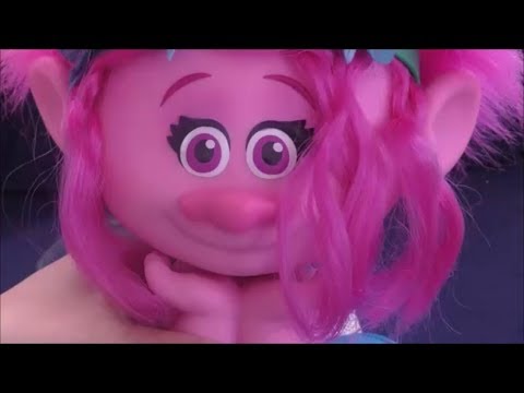 #ASMR Pampering Poppy the Troll! Tingly Hair play / Face brushing