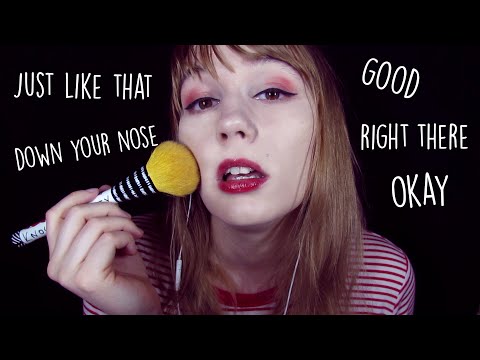ASMR Face Touching + Brushing & Personal Attention & Gentle Soft Speaking with Whisper