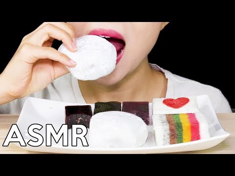 ASMR RICE CAKE & BEAN JELLY 떡, 양갱 리얼사운드 먹방 *수능응원* Eating Sounds