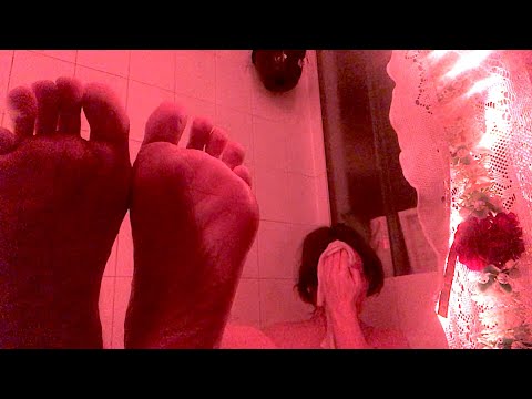 ASMR bare foot bath hang out