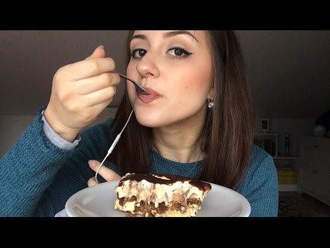 ASMR Eating Tiramisu - Italian Dessert