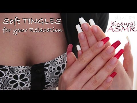 🎧 ASMR: (tapping, scratching, hand movements...) Hands care with bicolor french manicure 💅