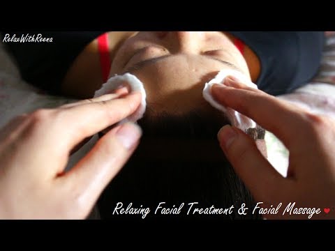 ASMR Facial Treatment + Facial Massage + Face Brushing (NO TALKING + WHITE NOISE) (edited version)