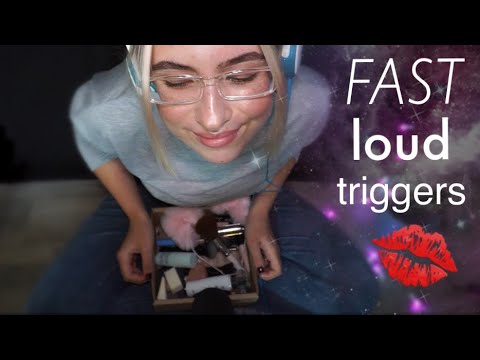 ASMR - makeup tapping | rough, unpredictable sounds + visuals