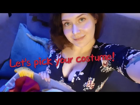 Shop Keep looks at Costumes with You at the Halloween Alley - ASMR Roleplay