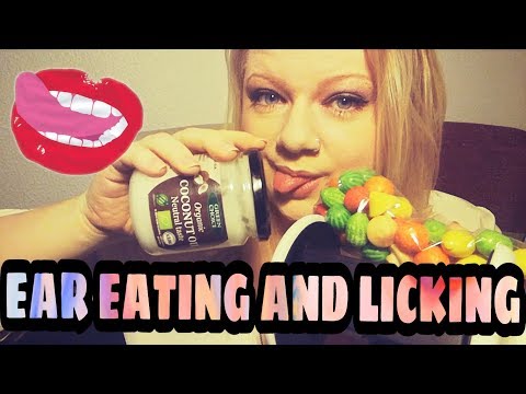 [ASMR] BINAURAL| 3DIO EAR Eating And Licking| Bubblegum (Whispering)