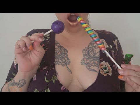 ASMR My Hot mom has Lollipops intense mouth sounds