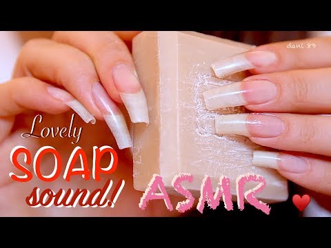 🎧 Super binaural ASMR ▶ SCRATCHING, TAPPING, SCRAPING SOAP ↬ (scratch side by side ~ close up) ↫