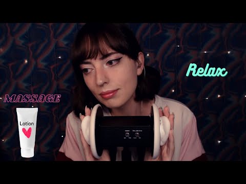 ASMR lotion massage- trigger words & breathing to calm you down