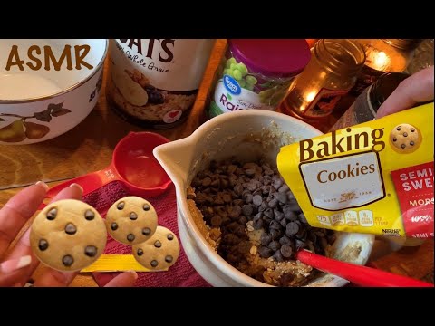 ASMR Baking cookies (No talking) Paper & Plastic Crinkles/tinkering sounds