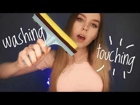 ASMR 💦 Cleaning your DIRTY SCREEN | Realistic Face Touching, Brushing, Sponge