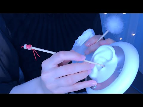 ASMR Deep Ear Cleaning & Blowing to Fall Asleep (Whispering) 3Dio / 耳かき