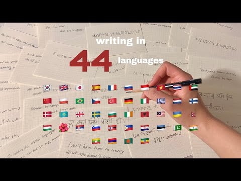 ASMR | ✏️writing quotes in 44 languages (study ambience, pencil sound)