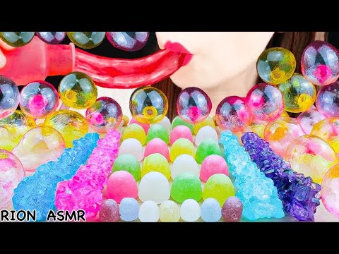 【ASMR】CANDY PARTY🍭 BALLOON CANDY,ROCK CANDY,LIQUEUR CANDY,HONEY JELLY MUKBANG 먹방 EATING SOUNDS