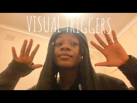 visual triggers (spit painting, finger licking, camera touching and plucking with mouth sounds)