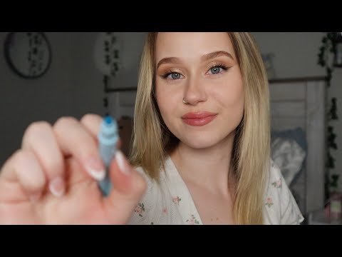 ASMR Drawing On Your Face (Layered Sounds, Whispered)