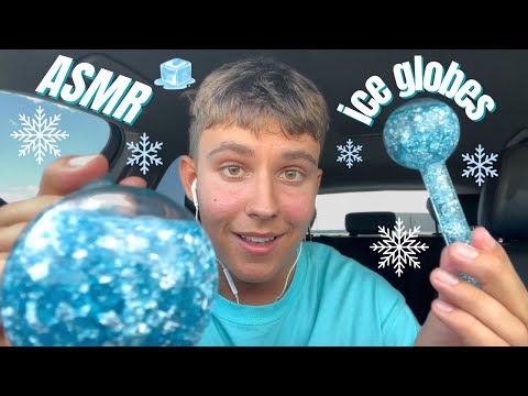 ASMR | ICE GLOBES 🧊 (Water Sounds, Bubble Sounds, Glass Tapping)