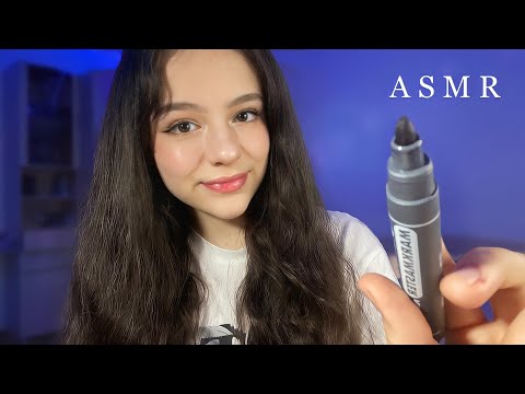 ASMR TATTOING YOUR FACE 💕🐾 *MOUTH SOUNDS*