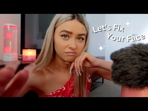 [ASMR] Honest Rude Friend Does Your Makeup  💋 Personal Attention, Mouth Sounds, Tapping etc.