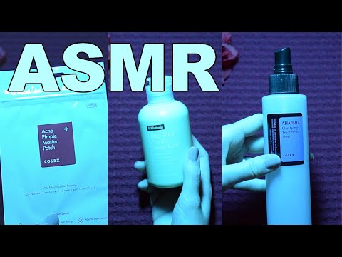 ASMR | Favourite Korean skincare products + sounds